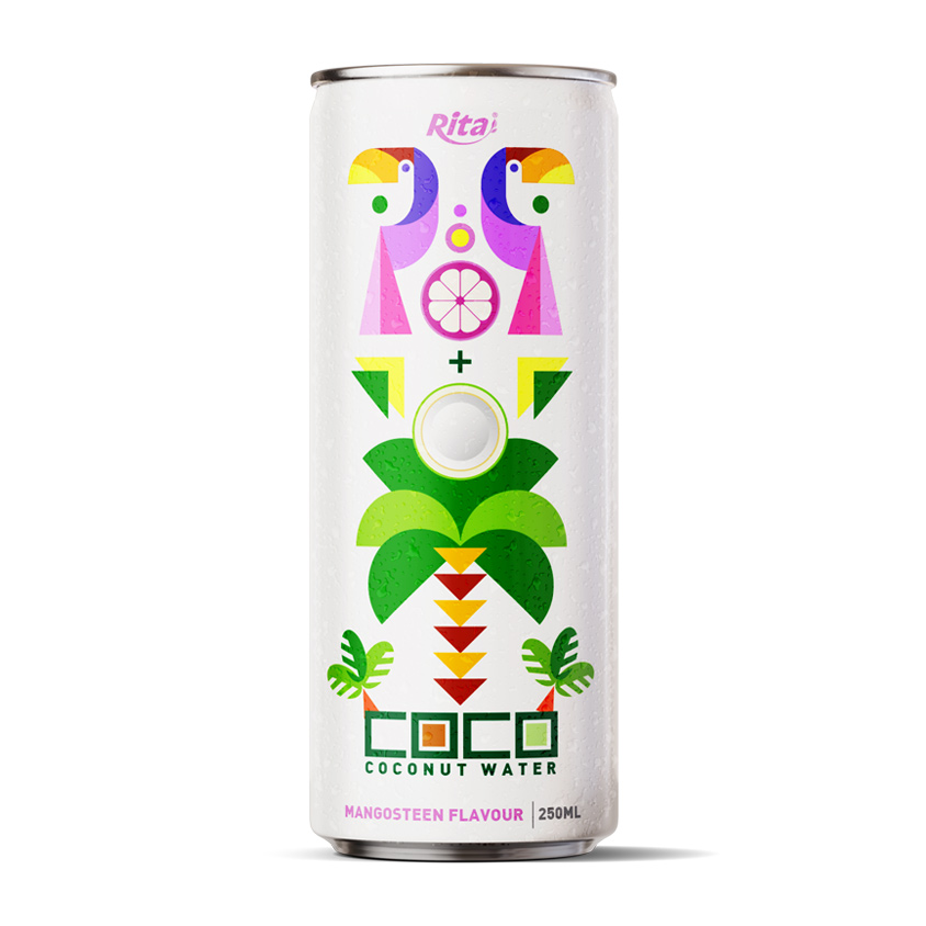 coconut water with mangosteen flavour 250ml can
